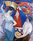 Diego Rivera Canvas Paintings - The Adoration of the Virgin